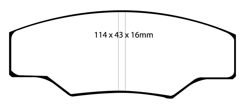 EBC RP1 Bremsbeläge Vorderachse DP8003RP1  für Hi-Spec Bremssättel R114-4 R114-4 (schmale Ausführung)