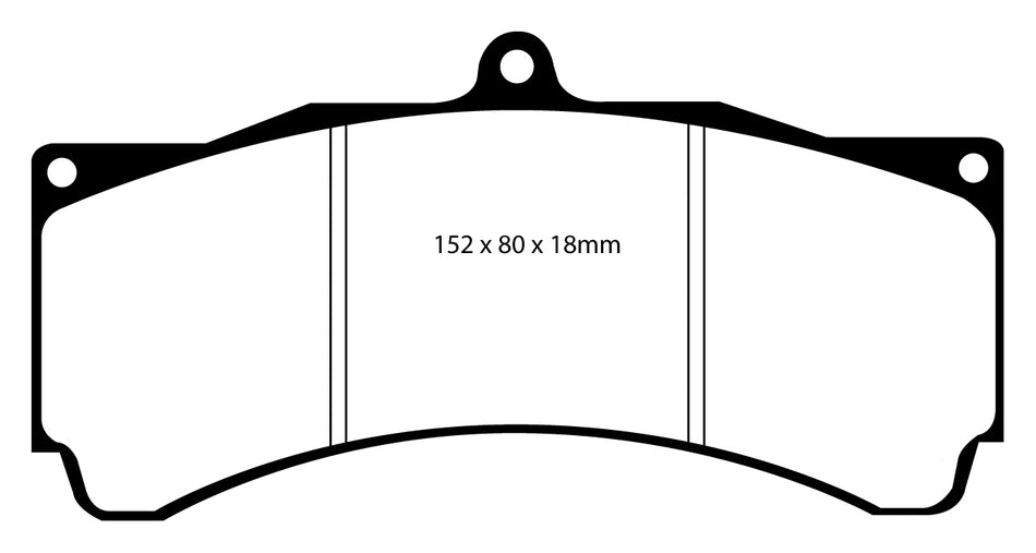 EBC Yellowstuff Bremsbeläge Vorderachse DP4005R ohne R90 für Hi-Spec Bremssättel R152 (6-Kolben) R152 (6-Kolben)