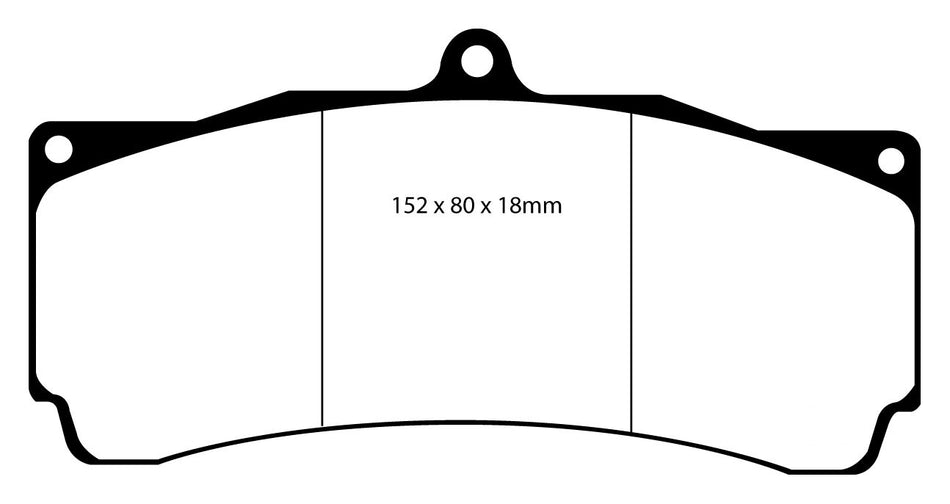 EBC Bluestuff NDX Bremsbeläge Vorderachse DP5006NDX ohne R90 für AP Racing Bremssättel Serie CP 5…. CP5555