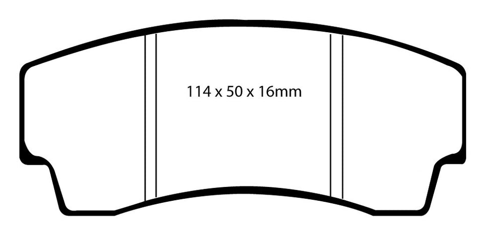 EBC RPX Bremsbeläge Vorderachse DP8008RPX  für D2 Racing Bremssättel 6-Kolben 6-Kolben (hinten)