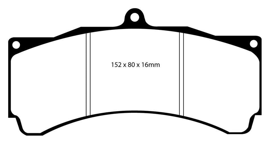 EBC Bluestuff NDX Bremsbeläge Vorderachse DP5032NDX ohne R90 für Cupra 8 Kolben 8 Kolben 356mm mit Belagtiefe 51mm