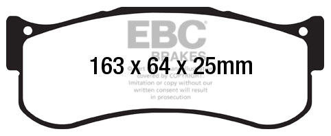 EBC Yellowstuff Bremsbeläge Vorderachse DP4048R ohne R90 für Brembo Bremssättel XA4… XA4.F1.21