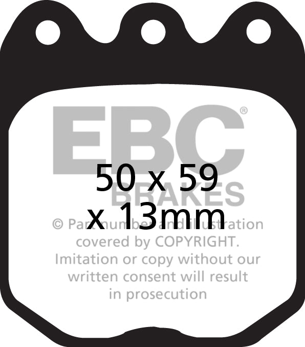EBC Yellowstuff Bremsbeläge Vorderachse DP4056R ohne R90 für Wilwood Bremssättel Dynapro Dynapro single