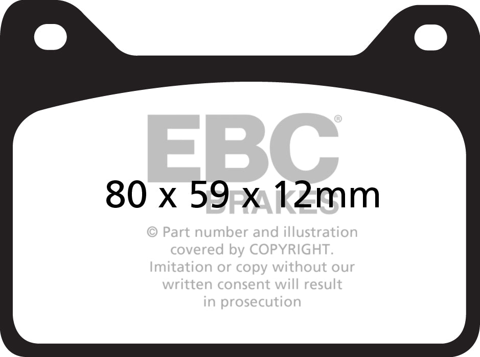 EBC Yellowstuff Bremsbeläge Vorderachse DP4057R ohne R90 für Wilwood Bremssättel Powerlite Powerlite