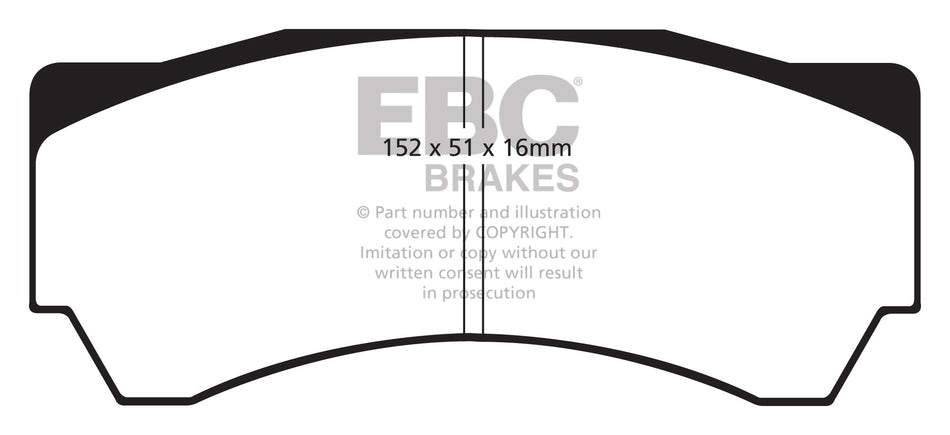 EBC RP1 Bremsbeläge Vorderachse DP8063RP1  für Alcon Bremssättel 6 Kolben Radialbremssattel 6 Kolben Radialbremssattel