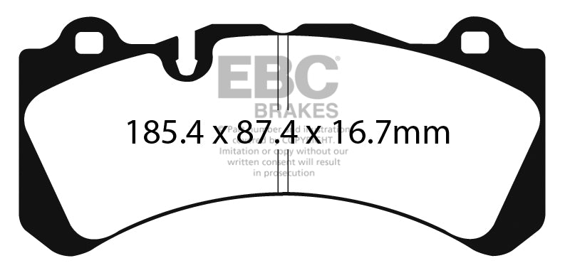 EBC Yellowstuff Bremsbeläge Vorderachse DP4071R mit R90 für Volvo V60 3.0 T AWD (258kw/ 351PS) Baujahr: 05/14- mit HSN TSN: 9101 BAK