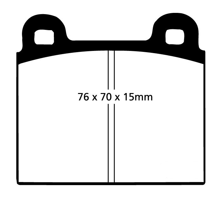 EBC RP1 Bremsbeläge Vorderachse und Hinterachse DP8103RP1  für VW Transporter T3 45536 (44kw/ 60PS) Baujahr: 10/82-07/92 mit HSN TSN: 0600 155