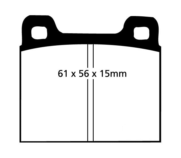 EBC Bluestuff NDX Bremsbeläge Vorderachse und Hinterachse DP5104NDX mit R90 für Opel Kadett D 1.3 S (55kw/ 75PS) Baujahr: 08/79-08/84