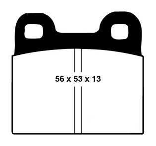 EBC Blackstuff Bremsbeläge Hinterachse DP105/4 ohne R90 für Porsche 356 45444 Baujahr: 10-