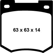 EBC Blackstuff Bremsbeläge Vorderachse DP106 ohne R90 für Triumph 1500 45413 (42kw/ 57PS) Baujahr: 10/70-12/74