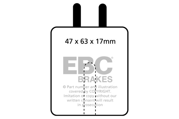 EBC Blackstuff Bremsbeläge Vorderachse und Hinterachse DP120 ohne R90 für Jaguar E-Type 2+2 4.2 (Series3) (127kw/ 173PS) Baujahr: 03/71-04/75