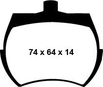 EBC Bluestuff NDX Bremsbeläge Vorderachse DP5127NDX mit R90 für Austin-Healey Sprite MK 3 45292 (41kw/ 56PS) Baujahr: 03/64-09/66