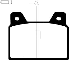 EBC Blackstuff Bremsbeläge Hinterachse DP163 ohne R90 für Peugeot 504 2.0 (68kw/ 92PS) Baujahr: 04/71-07/86 mit HSN TSN: 3003 364