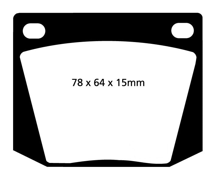 EBC Yellowstuff Bremsbeläge Vorderachse DP4169R ohne R90 für MG MGC 3.0 (108kw/ 147PS) Baujahr: 01/67-09/69