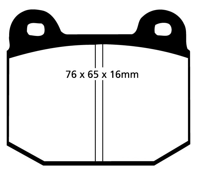 EBC Redstuff Bremsbeläge Vorderachse und Hinterachse DP3197C mit R90 für Opel Rekord E 2.0 E (81kw/ 110PS) Baujahr: 09/77-10/84 mit HSN TSN: 0039 543