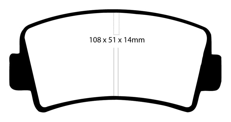 EBC Blackstuff Bremsbeläge Vorderachse DP207 ohne R90 für Mazda 616 45444 (75kw/ 55PS) Baujahr: 06/73-02/78 mit HSN TSN: 7108 301