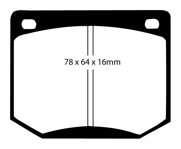 EBC Greenstuff 2000 Bremsbeläge Vorderachse DP2216 ohne R90 für Saab 900 (1) 2.0 Turbo-16 S (129kw/ 175PS) Baujahr: 11/86-06/94 mit HSN TSN: 9107 333