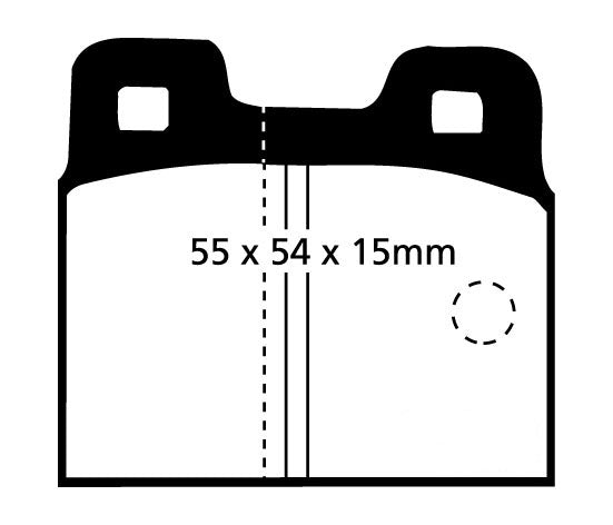 EBC Blackstuff Bremsbeläge Hinterachse DP218 ohne R90 für Alfa Romeo Alfetta GT 45444 (79kw/ 107PS) Baujahr: 01/76-09/82 mit HSN TSN: 4000 346