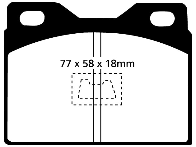 EBC Blackstuff Bremsbeläge Vorderachse DP220/2 ohne R90 für Porsche 924 2.0 (92kw/ 125PS) Baujahr: 11/75-08/89 mit HSN TSN: 0583 376