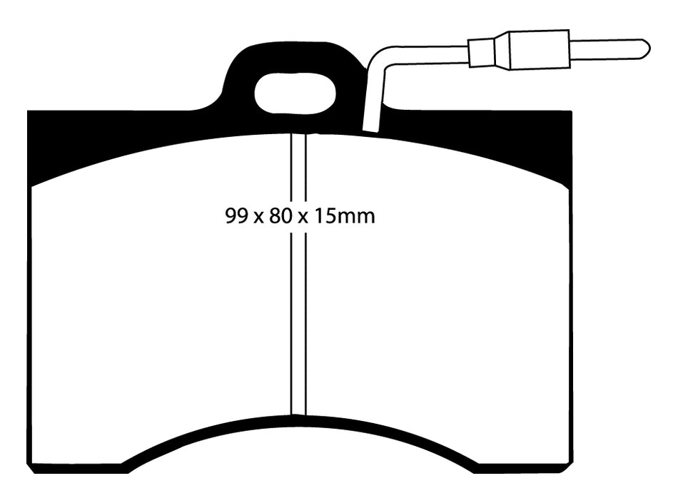 EBC Blackstuff Bremsbeläge Vorderachse DP221 ohne R90 für Citroën CX 1 2400 , 2.4 (85kw/ 116PS) Baujahr: 08/76-06/80 mit HSN TSN: 3001 375