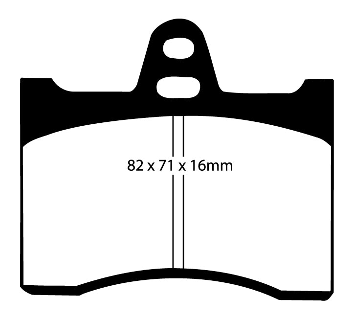 EBC Blackstuff Bremsbeläge Hinterachse DP227 mit R90 für Citroën CX 1 2000 , 2.0 (75kw/ 102PS) Baujahr: 09/75-05/79 mit HSN TSN: 3001 372