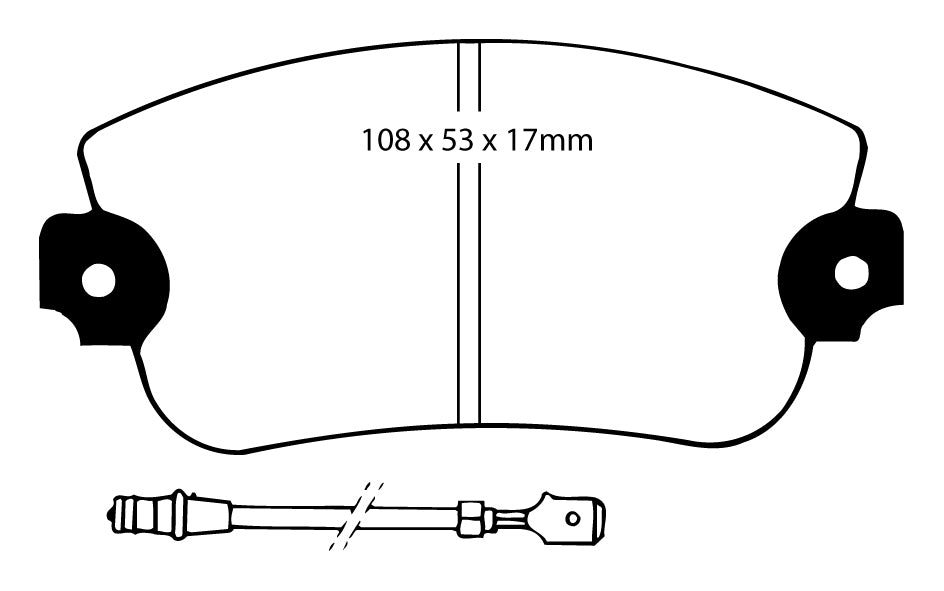 EBC Blackstuff Bremsbeläge Vorderachse DP230 ohne R90 für Lancia Beta Spider 1600 (828BS0) (74kw/ 100PS) Baujahr: 05/76-08/82 mit HSN TSN: 4022 303