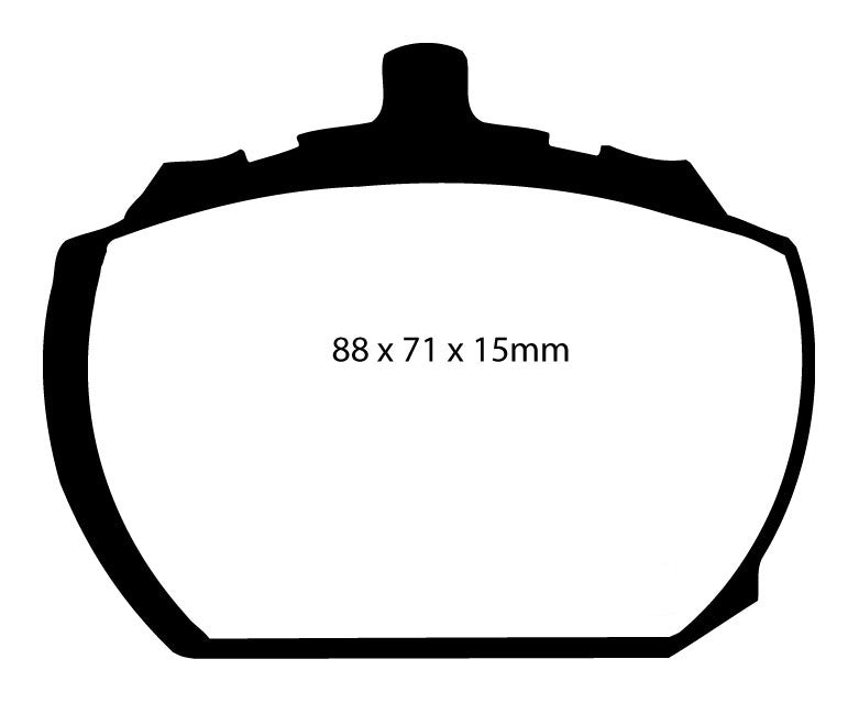 EBC Yellowstuff Bremsbeläge Vorderachse DP4240R mit R90 für MG MGB GT 45505 (70kw/ 95PS) Baujahr: 01/66-11/80 mit HSN TSN: 2049 344