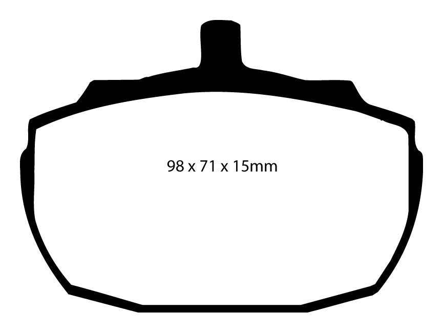 EBC Yellowstuff Bremsbeläge Vorderachse DP4243R ohne R90 für Austin Princess 2 1700 , 1.7 (65kw/ 88PS) Baujahr: 10/78-10/82