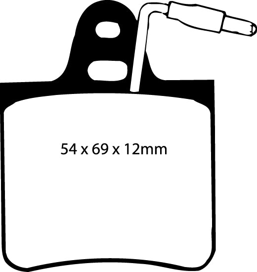 EBC Blackstuff Bremsbeläge Hinterachse DP245 ohne R90 für Citroën GS Birotor (78kw/ 107PS) Baujahr: 09/73-10/75