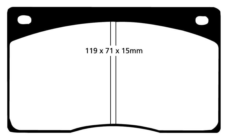 EBC Redstuff Bremsbeläge Vorderachse DP3262C mit R90 für Jaguar XJ 6 , 4.2 (124kw/ 169PS) Baujahr: 01/75-09/79 mit HSN TSN: 2049 347