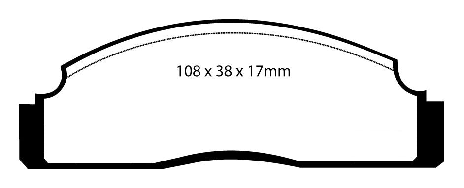 EBC Blackstuff Bremsbeläge Vorderachse DP270 ohne R90 für Ford Fiesta 1 45352 (49kw/ 66PS) Baujahr: 08/77-08/83 mit HSN TSN: 7528 304