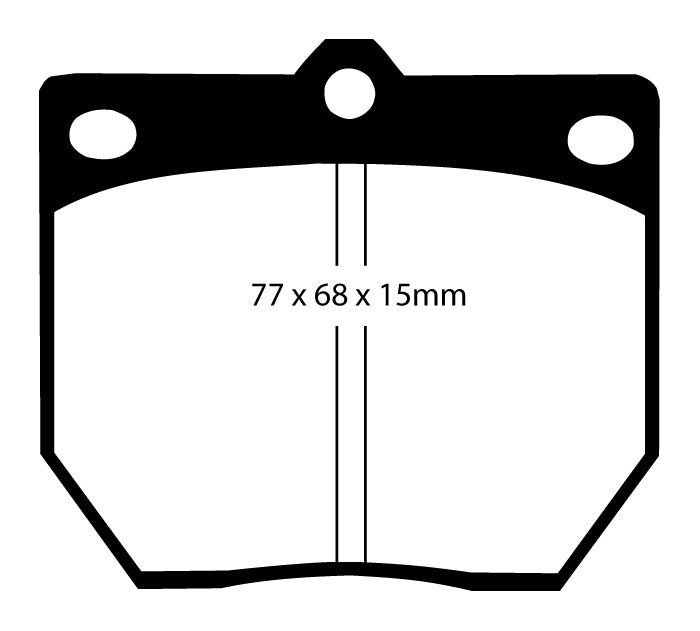 EBC Blackstuff Bremsbeläge Vorderachse DP273 ohne R90 für Nissan Skyline 45505 Baujahr: 77-82