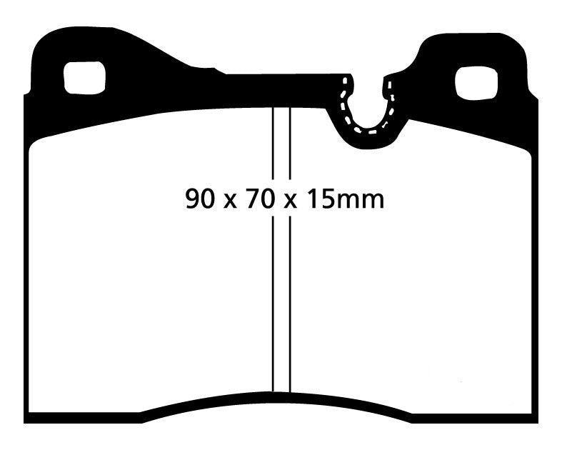 EBC Blackstuff Bremsbeläge Vorderachse DP282 mit R90 für EBC RP-Bremsbeläge  2.5 TD (77kw/ 105PS) Baujahr: 07/81-05/86