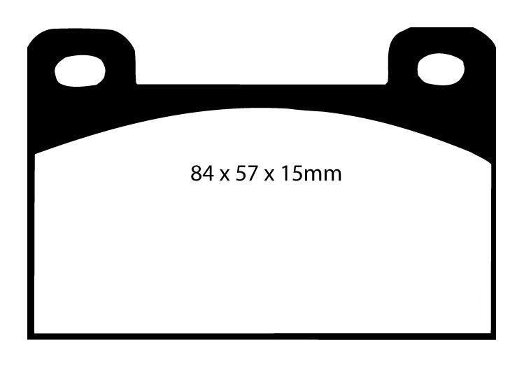 EBC Blackstuff Bremsbeläge Vorderachse und Hinterachse DP288 ohne R90 für Skoda 130 1.3 G,GL (46kw/ 63PS) Baujahr: 05/88-10/91 mit HSN TSN: 8002 323