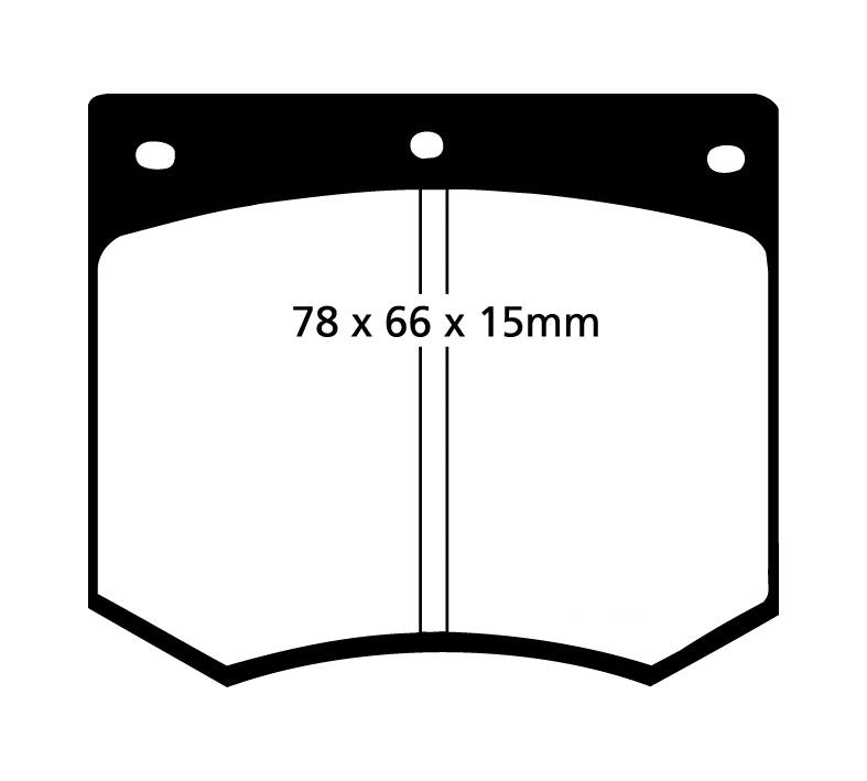 EBC Redstuff Bremsbeläge Vorderachse DP3291C mit R90 für Ford Granada 2 45506 (99kw/ 135PS) Baujahr: 08/77-08/85 mit HSN TSN: 0928 492