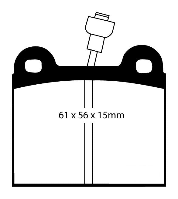 EBC Blackstuff Bremsbeläge Vorderachse DP295 mit R90 für Citroën C35 2.0 (65kw/ 88PS) Baujahr: 11/73-01/94