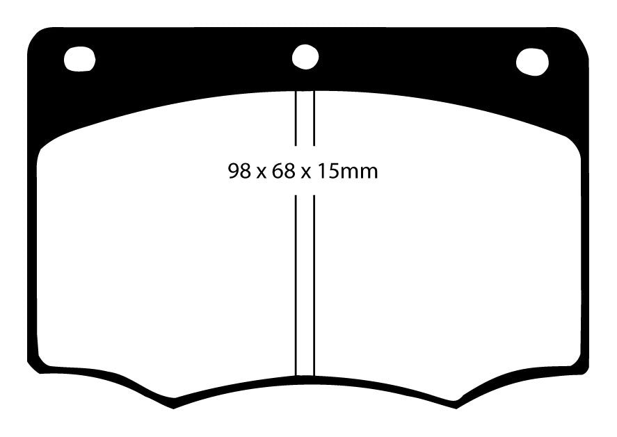 EBC Greenstuff 2000 Bremsbeläge Vorderachse DP2296 ohne R90 für Ford Granada 2 2.0 (74kw/ 101PS) Baujahr: 08/79-08/85 mit HSN TSN: 0928 522