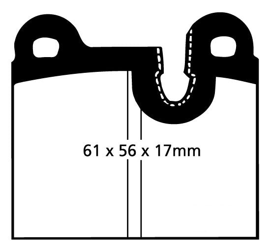 EBC Blackstuff Bremsbeläge Hinterachse DP311 mit R90 für EBC RP-Bremsbeläge  2.0 (99kw/ 135PS) Baujahr: 07/81-12/86