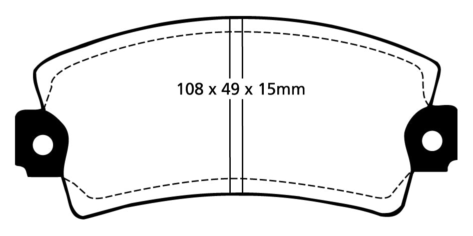 EBC Blackstuff Bremsbeläge Vorderachse DP317 mit R90 für EBC RP-Bremsbeläge  1.5 4x4 (62kw/ 84PS) Baujahr: 11/83-12/84 mit HSN TSN: 4000 392