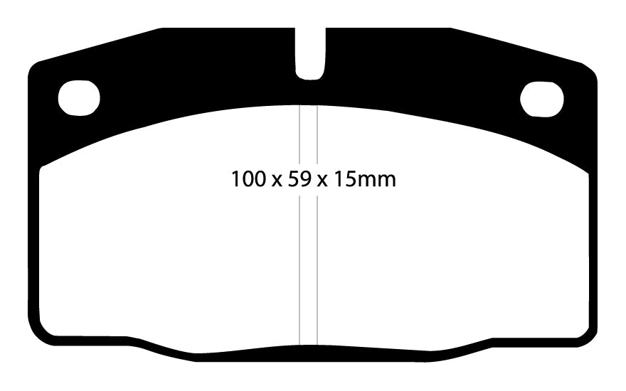 EBC Redstuff Bremsbeläge Vorderachse DP3325C mit R90 für Opel Kadett E 1.8 GSI (85kw/ 115PS) Baujahr: 09/84-08/86 mit HSN TSN: 0039 642
