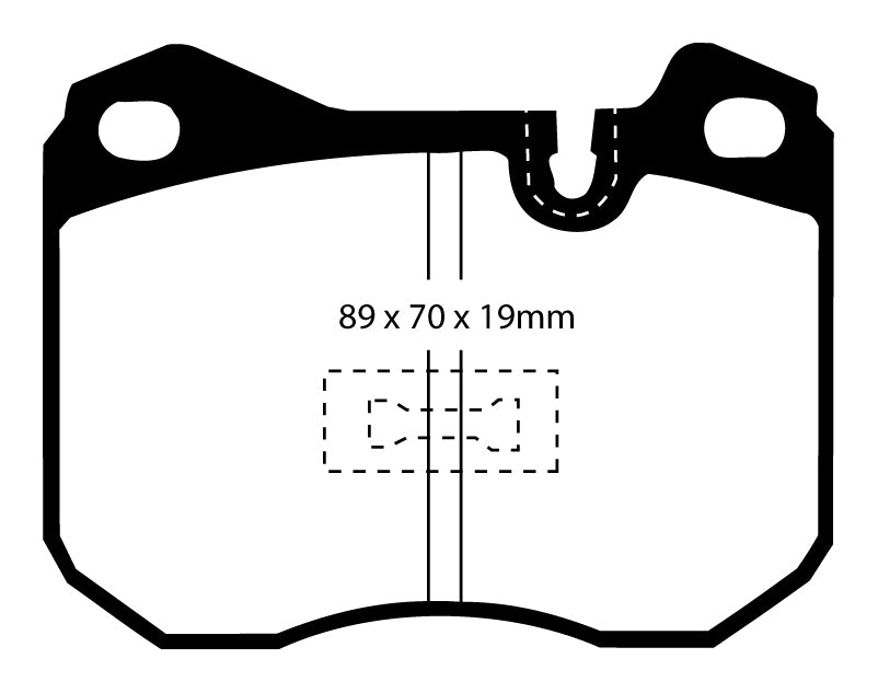 EBC Redstuff Bremsbeläge Vorderachse und Hinterachse DP3345C mit R90 für Porsche 944 45414 (118kw/ 160PS) Baujahr: 08/87-12/90 mit HSN TSN: 0583 416