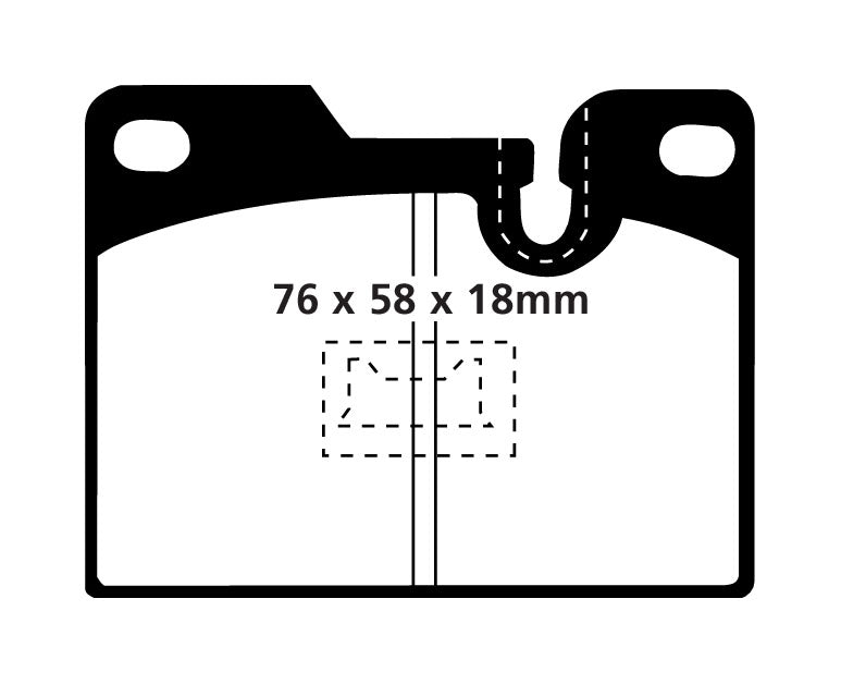 EBC Redstuff Bremsbeläge Hinterachse DP3346C mit R90 für Porsche 944 45414 (110kw/ 150PS) Baujahr: 01/85-07/87 mit HSN TSN: 0583 396