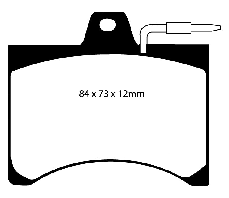 EBC Blackstuff Bremsbeläge Vorderachse DP349 ohne R90 für Citroën Visa 0.6 (25kw/ 34PS) Baujahr: 09/78-06/88 mit HSN TSN: 3001 495