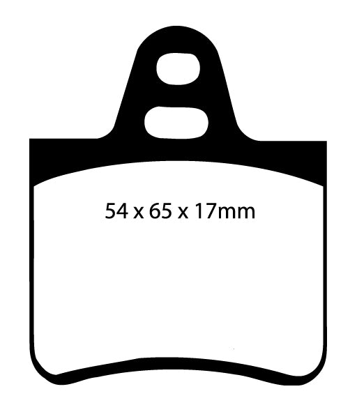 EBC Blackstuff Bremsbeläge Hinterachse DP350 mit R90 für Citroën BX Break 45383 (47kw/ 64PS) Baujahr: 01/89-12/89 mit HSN TSN: 3001 478