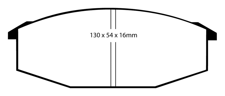 EBC Blackstuff Bremsbeläge Vorderachse DP352 ohne R90 für Nissan Urvan 2.0 (55kw/ 75PS) Baujahr: 07/81-11/82 mit HSN TSN: 7105 500