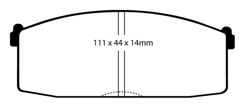 EBC Blackstuff Bremsbeläge Vorderachse DP365 ohne R90 für Nissan Laurel 2.0 (71kw/ 97PS) Baujahr: 01/81-01/84 mit HSN TSN: 7105 357