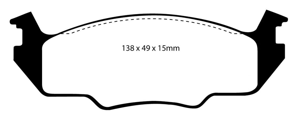 EBC Redstuff Bremsbeläge Vorderachse DP3366C ohne R90 für VW Quantum (USA) 1.6 D Baujahr: 82-83