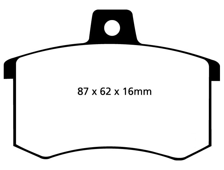 EBC Blackstuff Bremsbeläge Hinterachse DP370 mit R90 für Fiat Croma 2500 TD (85kw/ 115PS) Baujahr: 05/89-08/96 mit HSN TSN: 4001 871
