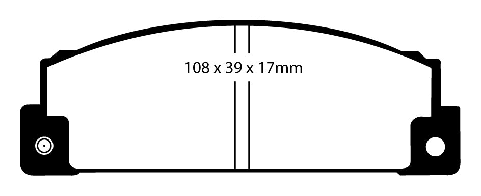 EBC Blackstuff Bremsbeläge Vorderachse DP372 ohne R90 für Fiat 131 1.6 Super (71kw/ 97PS) Baujahr: 03/78-01/84 mit HSN TSN: 4001 751