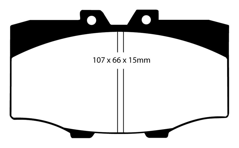 EBC Blackstuff Bremsbeläge Vorderachse DP380 ohne R90 für Toyota Land Cruiser 3.4 Diesel (66kw/ 90PS) Baujahr: 10/81-08/87